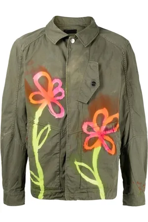 Stain Shade Floral button