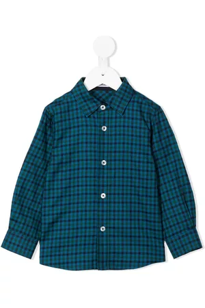Familiar Jongens Lange Mouwen Overhemden - Gingham-check long-sleeve shirt