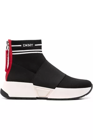 DKNY Dames Sokken - Intarsia-knit logo sock-style sneakers