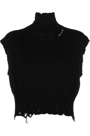 Marni Distressed cropped vest