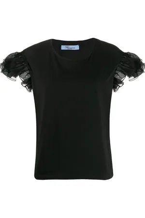BLUMARINE Frill sleeve T