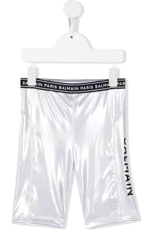 Balmain Logo-print metallic shorts