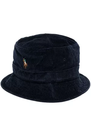 Ralph Lauren Heren Hoeden - Embroidered-logo corduroy fedora hat