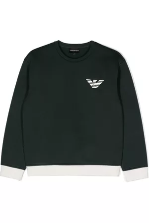 Emporio Armani Jongens Lange Mouwen Overhemden - Appliqué-logo long-sleeve sweatshirt