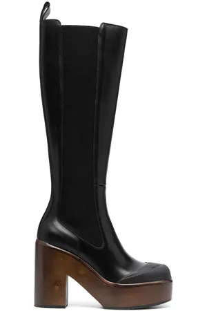 Bally Dames Platform Schoenen - 120mm leather platform boots