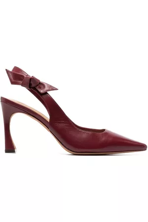 ALEXANDRE BIRMAN Dames Pumps - Bow-detail leather slingback pumps