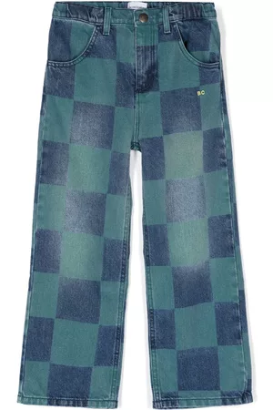 Bobo Choses Checkered straight-leg jeans