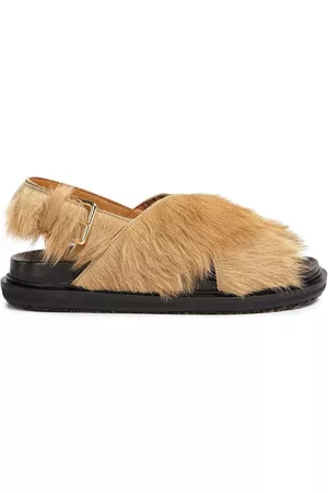 Marni Fussbett faux-fur sandals