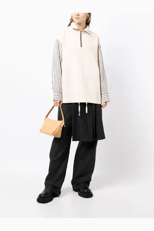 GOEN.J Striped poplin layered shirt