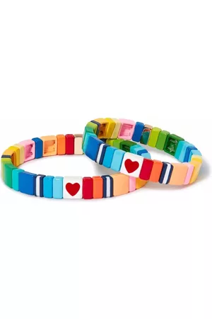 Roxanne Assoulin Meisjes Armbanden - Mommy and Me rainbow hearts bracelet set