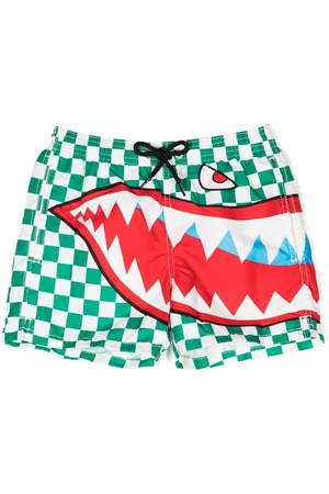 MC2 SAINT BARTH Shorts - Shark-print swim shorts