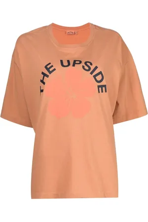 The Upside Laura flower logo print cotton T