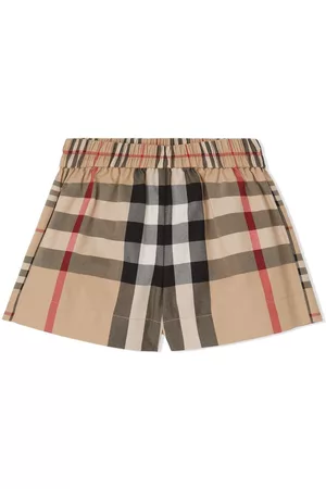 Burberry Panelled check cotton shorts