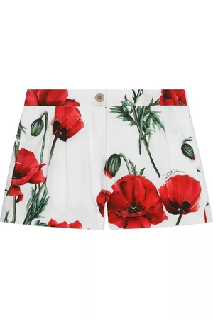Dolce & Gabbana Meisjes Shorts - Floral-print cotton shorts