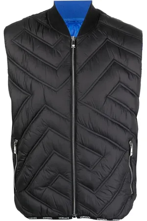 VERSACE Greca quilted zip