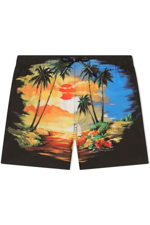 Dolce & Gabbana Graphic-print swim shorts