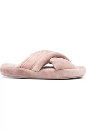 Tommy Hilfiger Dames Slippers - Crossover straps faux-fur slippers