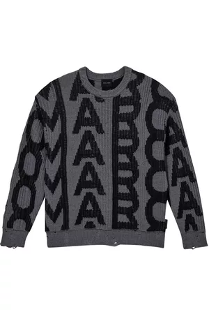 Marc Jacobs Dames Gebreide truien - Distressed monogram-pattern jumper