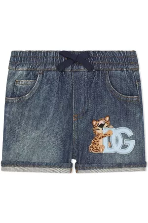 Dolce & Gabbana Logo-patch short denim shorts