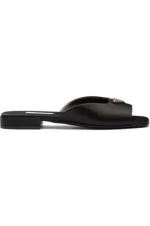 Prada Dames Platte Sandalen - Flat satin sandals