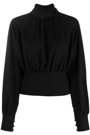 Filippa K Mock-neck wide-sleeves blouse