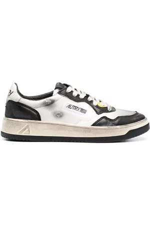 Autry Vintage-finish low-top sneakers