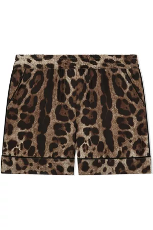 Dolce & Gabbana Leopard-print silk shorts