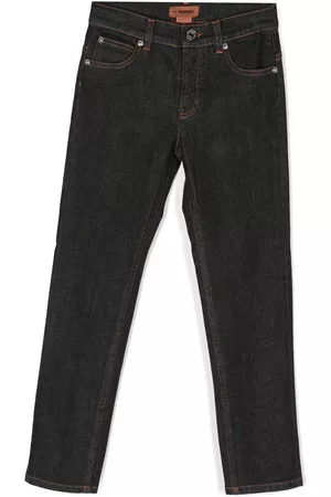 Missoni Logo-embroidered slim-cut jeans