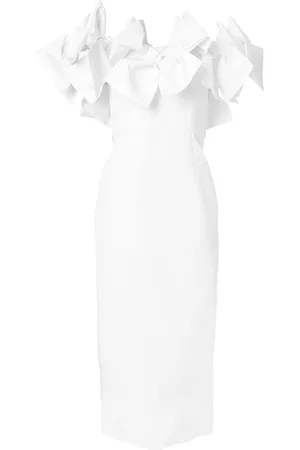 Carolina Herrera Bow-detail strapless midi dress