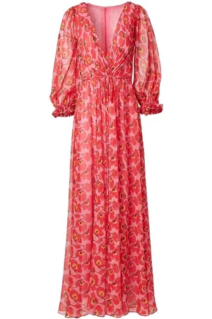 Carolina Herrera Poppy-print midi dress