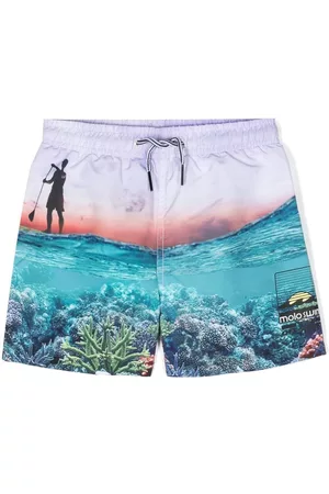 Molo Shorts - Neptune ocean explore-print swimming shorts