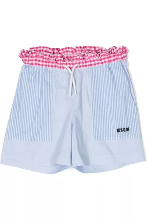Msgm Embroidered-logo detail shorts