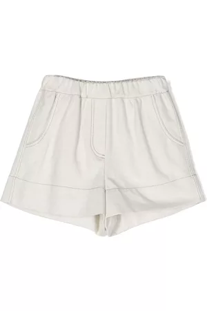 Brunello Cucinelli Meisjes Shorts - High-waisted wide shorts