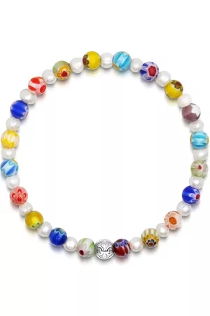 Nialaya Heren Armbanden - Glass pearl-detail bracelet