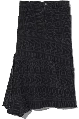 Marc Jacobs Dames Geprinte rokken - Monogram-pattern denim skirt