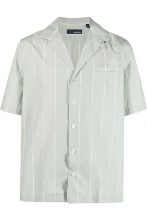 LARDINI Notched pinstripe short