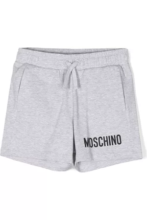 Moschino Meisjes Shorts - Logo-print stretch-cotton track shorts