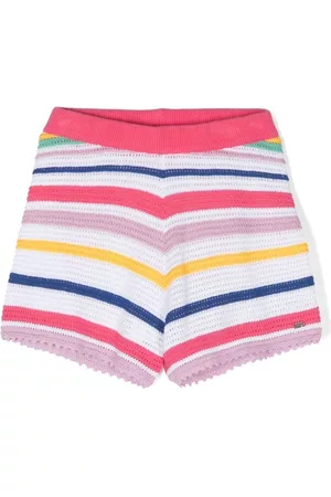 Sonia Rykiel Enfant Meisjes Shorts - Crochet striped shorts