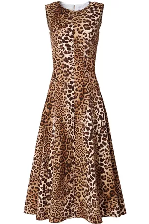Carolina Herrera Leopard-print flared midi dress