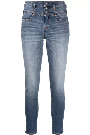 Evisu Slim-fit cropped jeans