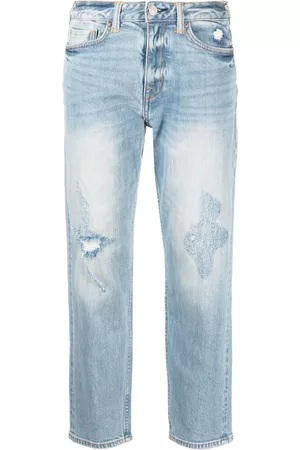 Evisu Straight-leg cropped jeans