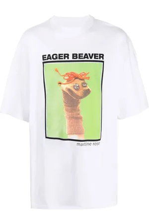 MARTINE ROSE Eager Beaver cotton T