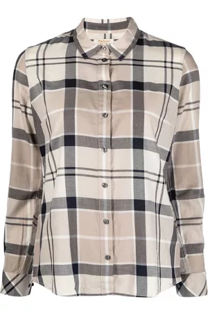 Barbour Dames Lange mouw - Plaid-patterned long-sleeve shirt