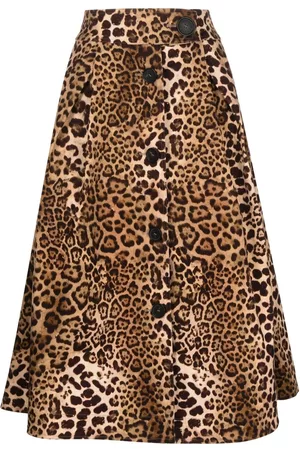 Carolina Herrera Dames Geprinte rokken - Leopard-print A-line skirt