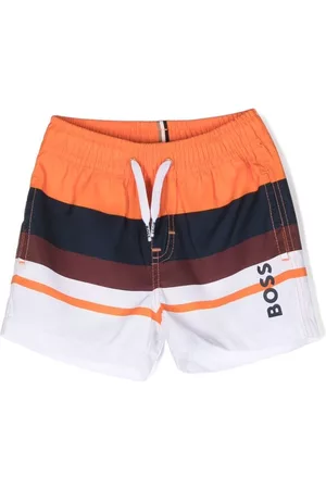 HUGO BOSS Horizontal-sriped swim shorts