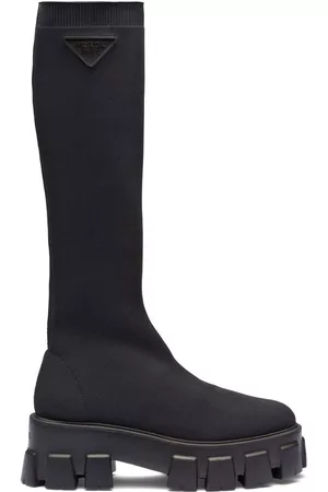 Prada Dames Sok laarzen - Monolith mid-calf sock boots