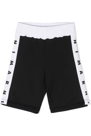 Marni Shorts - Side logo-print detail shorts
