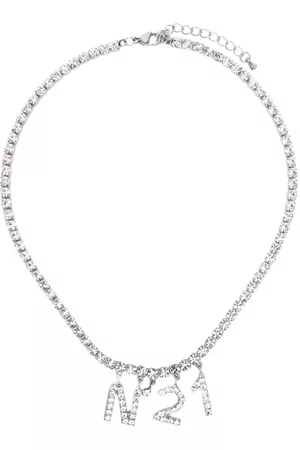 Nº21 Meisjes Kettingen - Glass-crystal logo-pendant necklace
