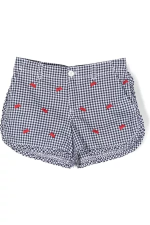 Ralph Lauren Embroidered-motif checked shorts