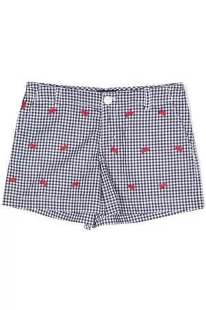Ralph Lauren Meisjes Shorts - Gingham-pattern cotton shorts